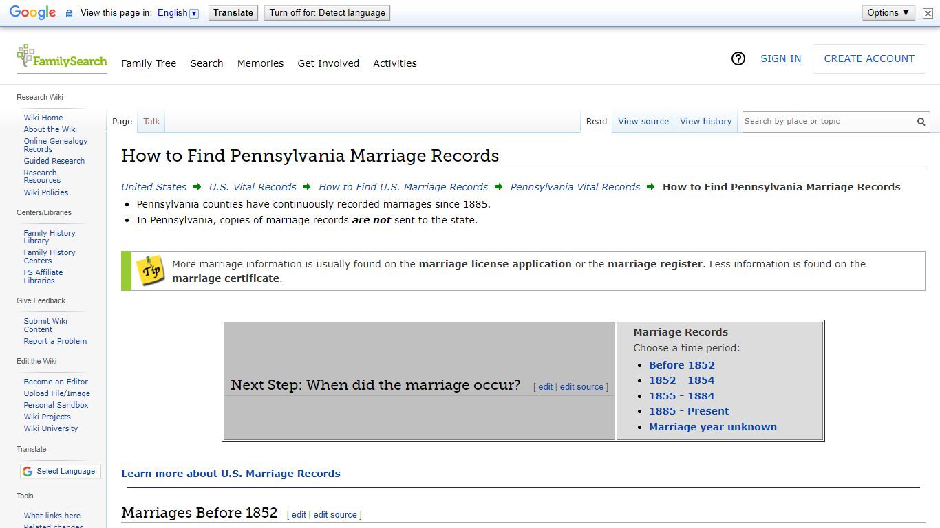 How to Find Pennsylvania Marriage Records • FamilySearch